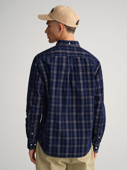 Gant Blue Checked Regular Fit Shirt