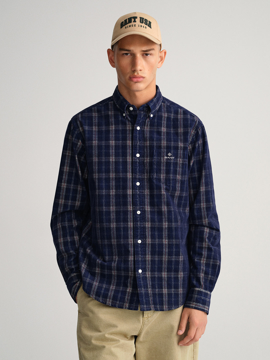 Gant Blue Checked Regular Fit Shirt