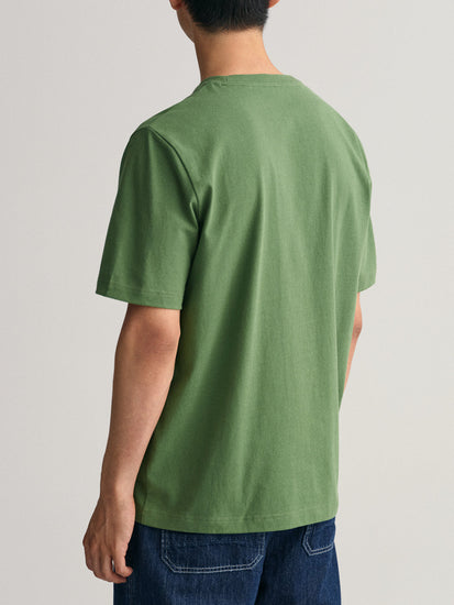 Gant Green Printed Regular Fit T-Shirt