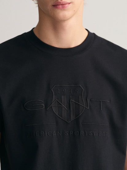 Gant Black Regular Fit T-Shirt