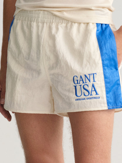 Gant Men Colourblocked Loose Fit Linen Shorts