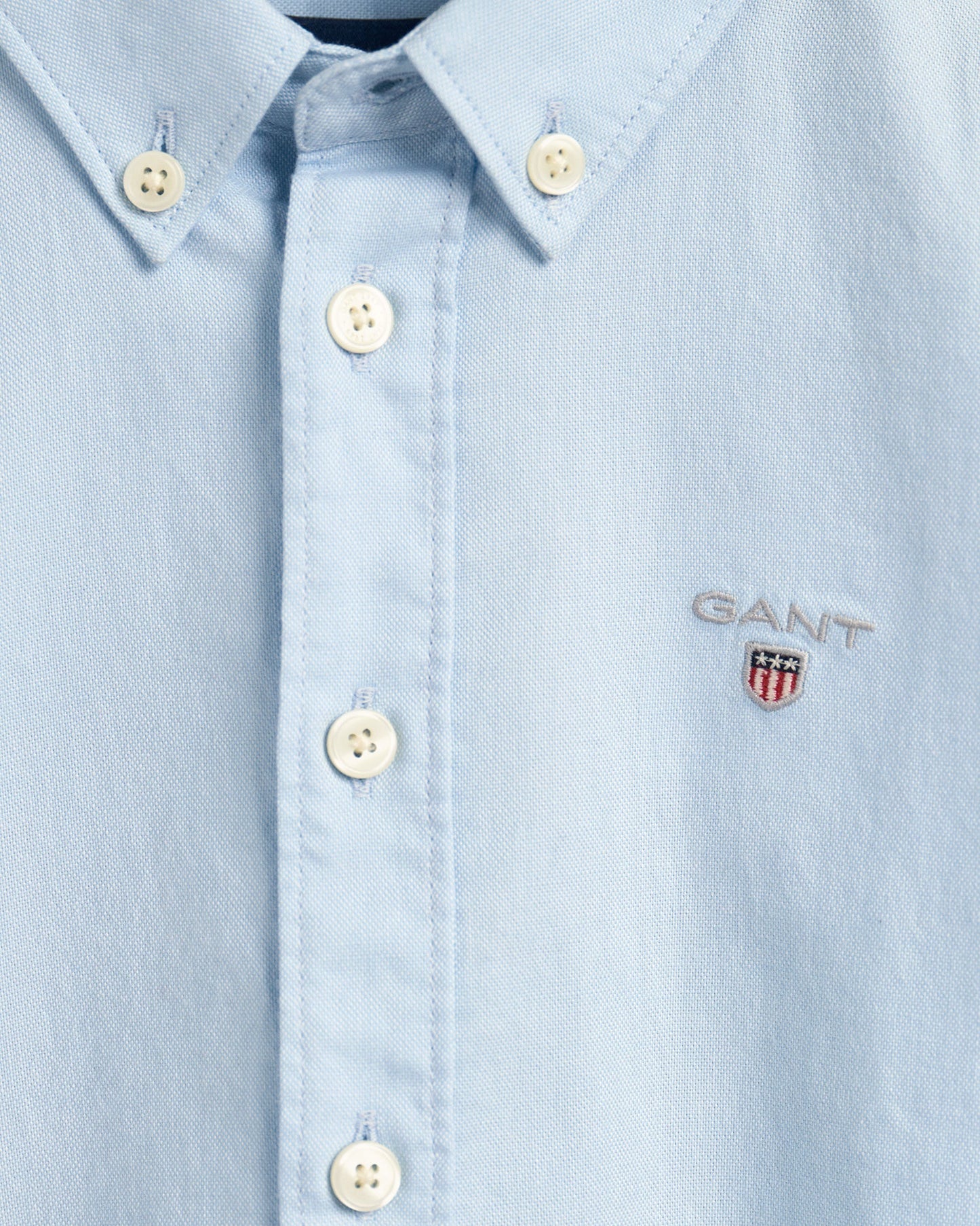 Gant Boys Blue Solid Collar Shirt