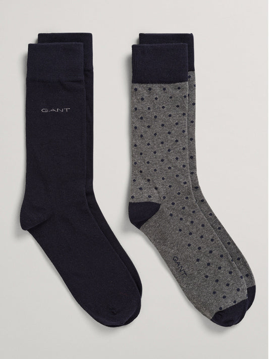 Gant Pack of 2 Patterned Above Knee Length Socks