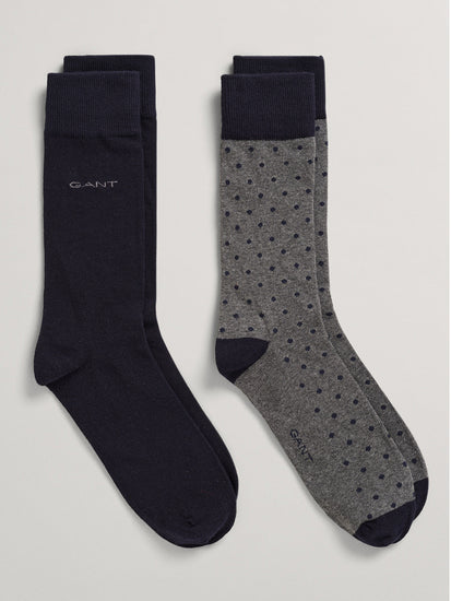 Gant Pack of 2 Patterned Above Knee Length Socks