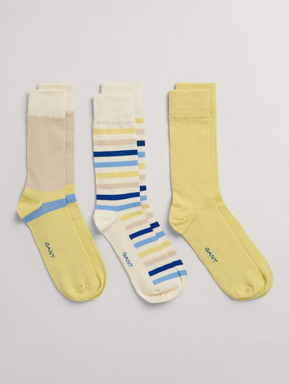 Gant Men Pack Of 3 Above Ankle Length Pack Of Socks