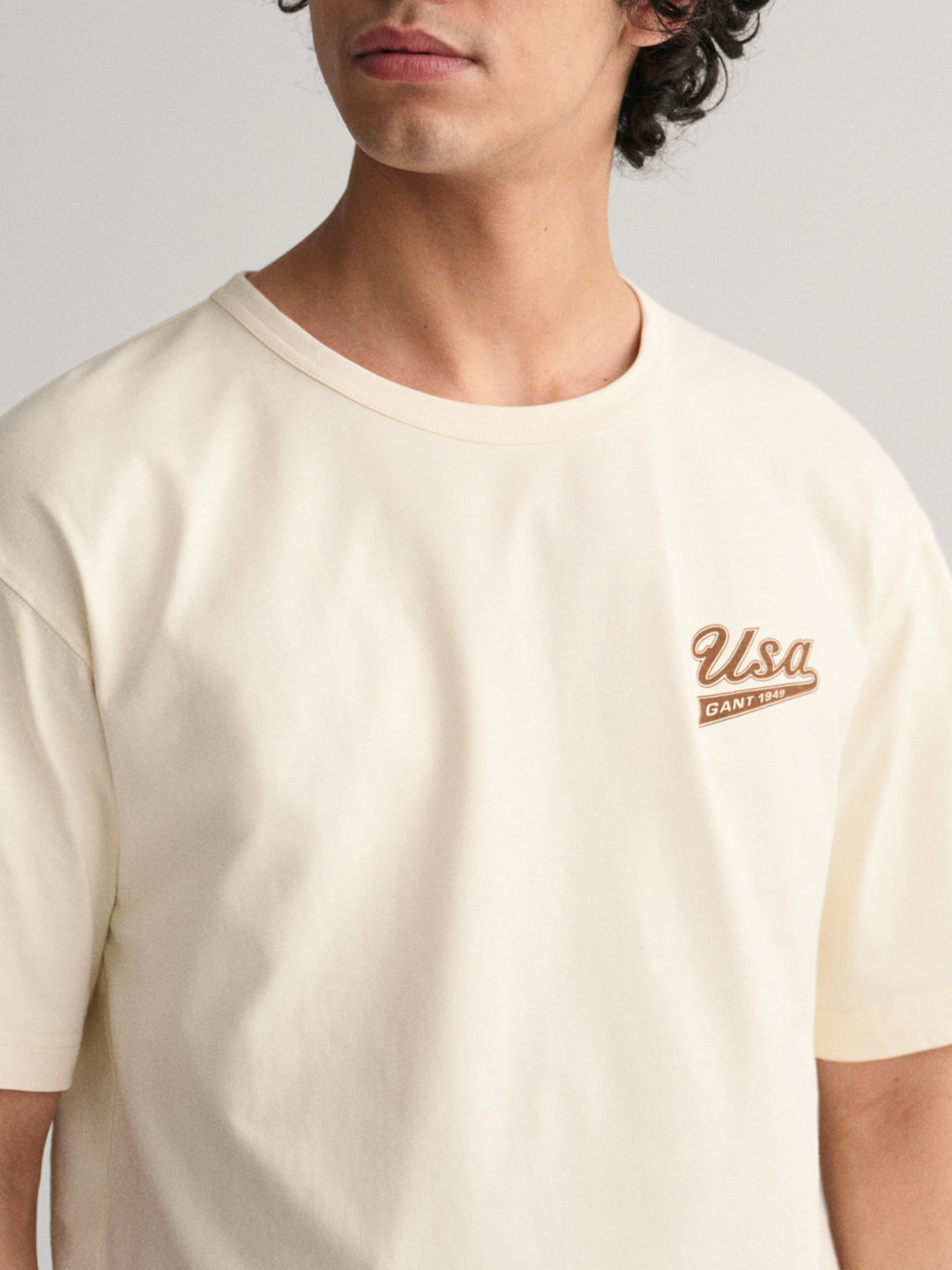 Gant Cream Relaxed Fit T-Shirt