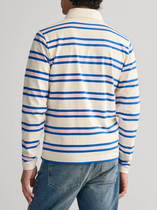 Gant Cream Striped Regular Fit T-Shirt