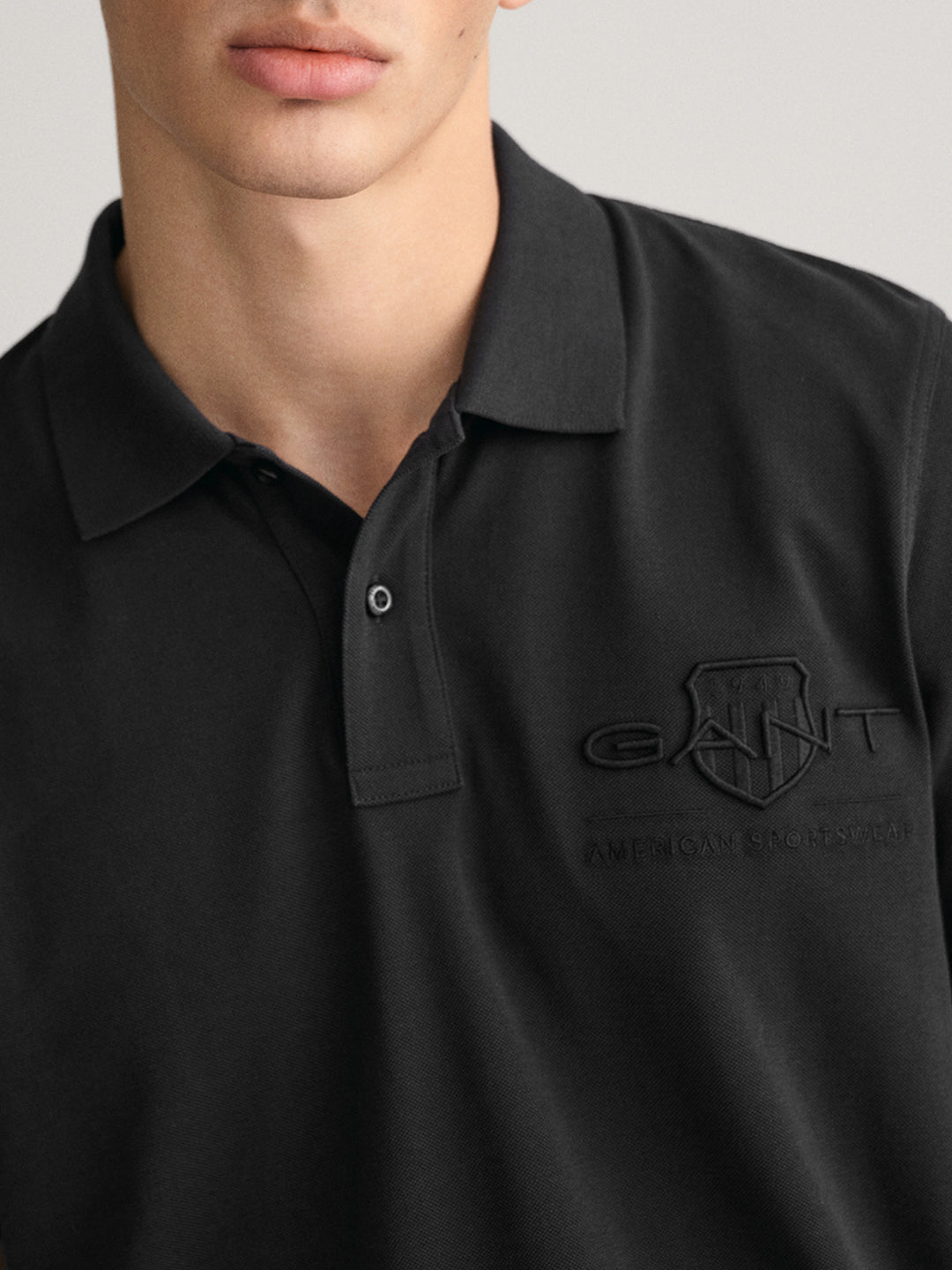 Gant Black Regular Fit Polo T-Shirt