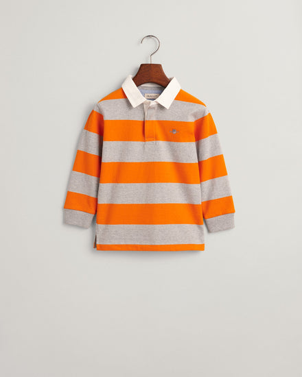 Gant Kids Orange Striped Relaxed Fit T-Shirt