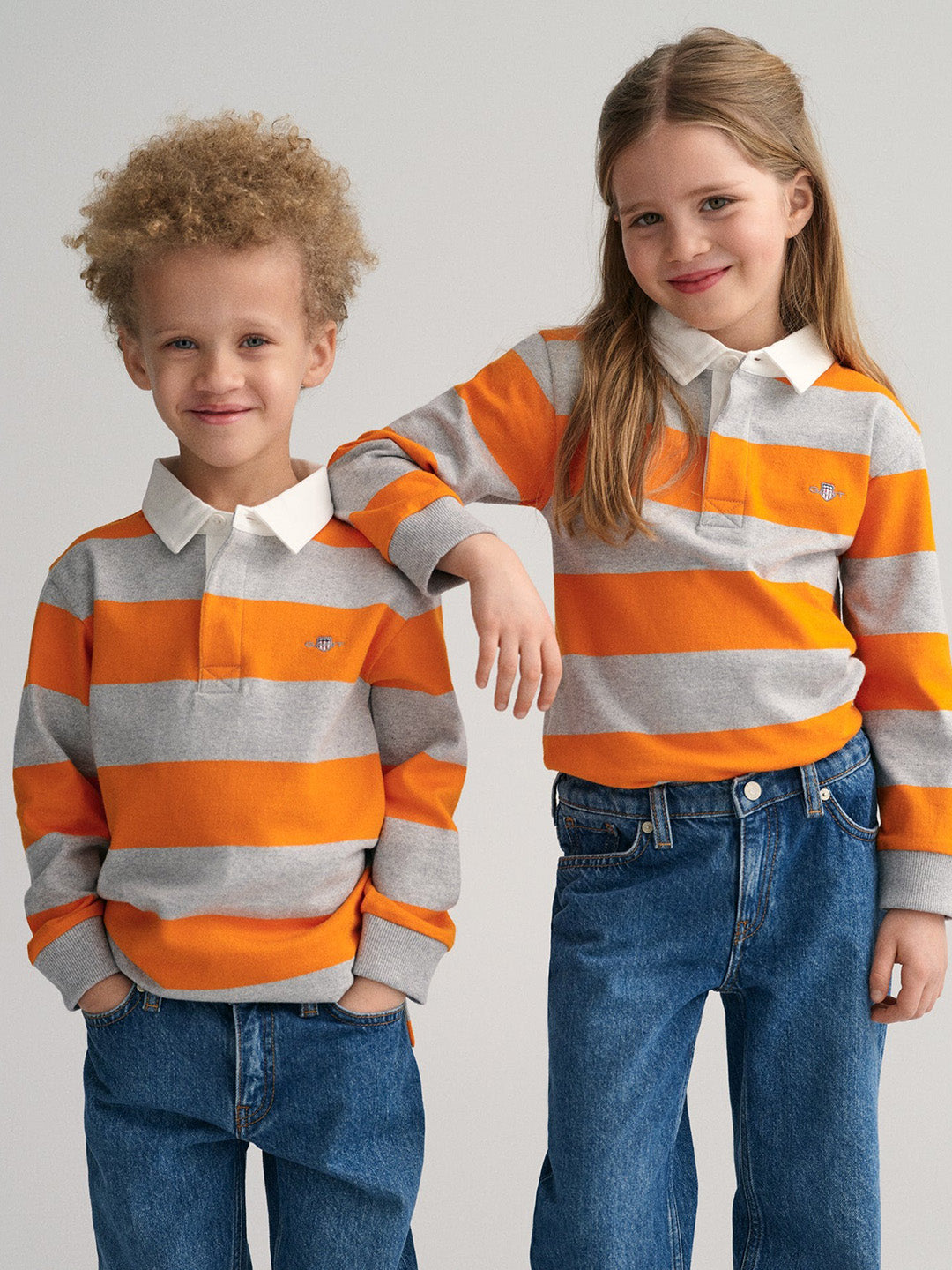 Gant Kids Orange Striped Relaxed Fit T-Shirt