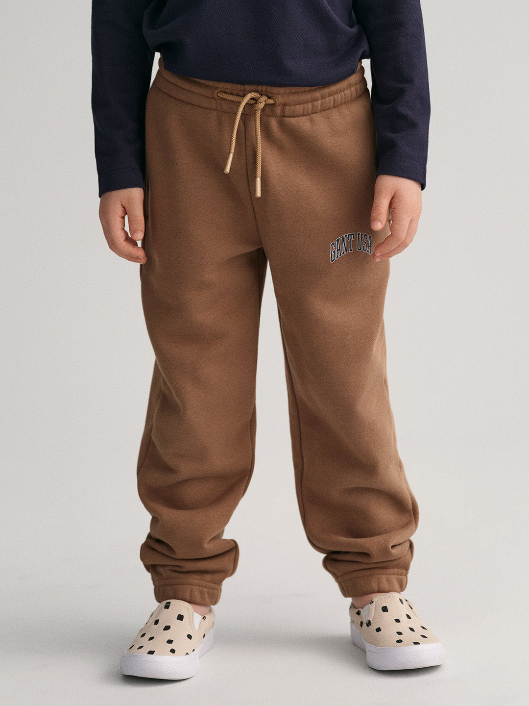 Gant Kids Brown Solid Relaxed Fit Sweatpant