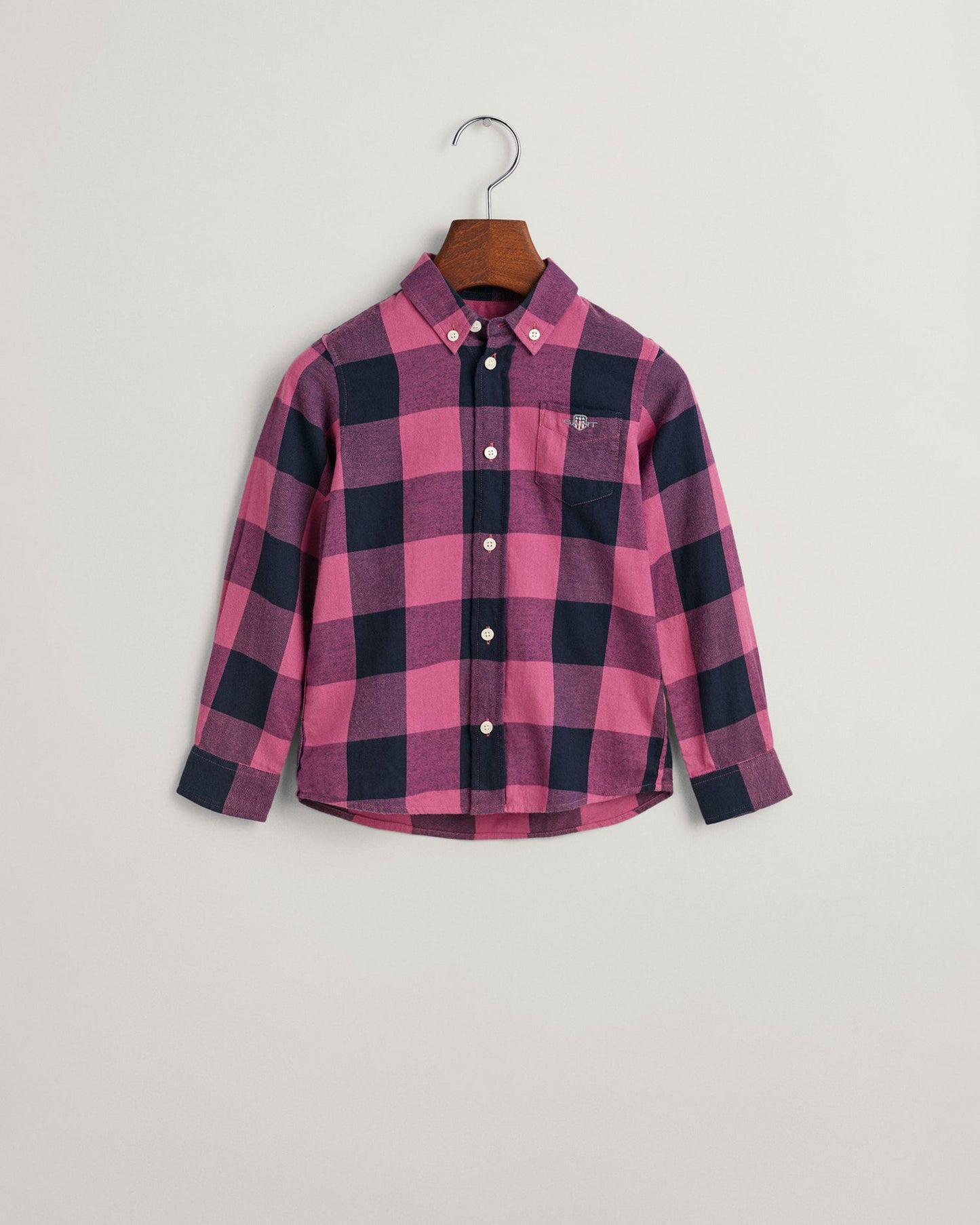 Gant Kids Pink Checked Regular Fit Shirt