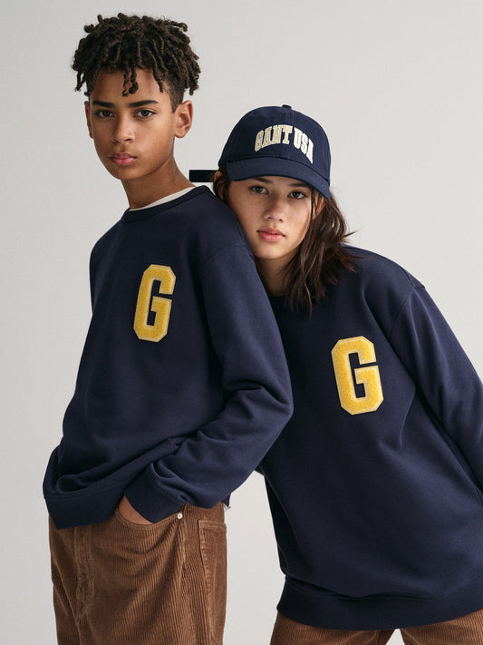 Gant Kids Solid Round Neck Sweatshirt