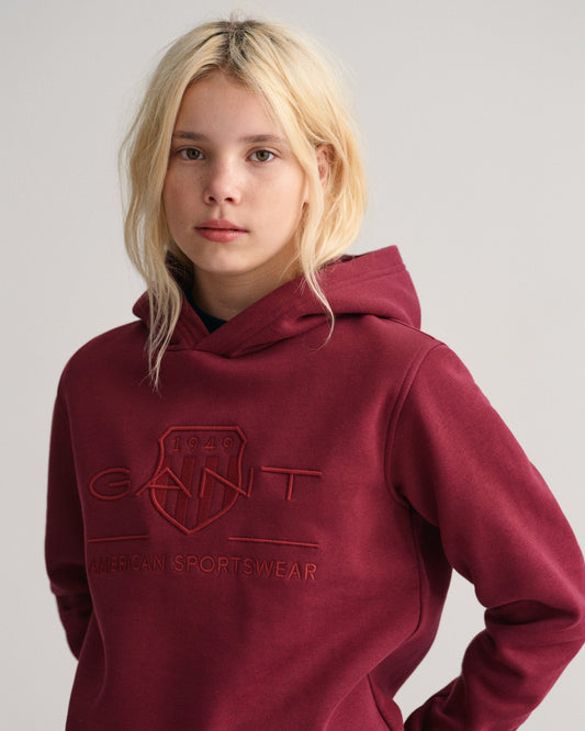 Gant Kids Embroidered Hooded Sweatshirt