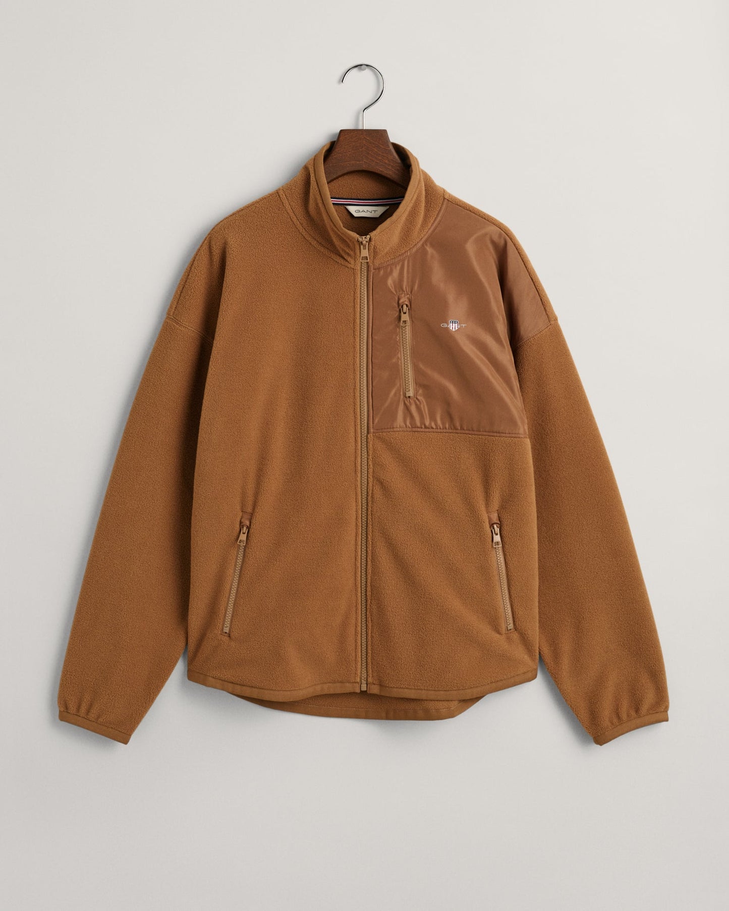 Gant Kids Brown Solid High Neck Jacket