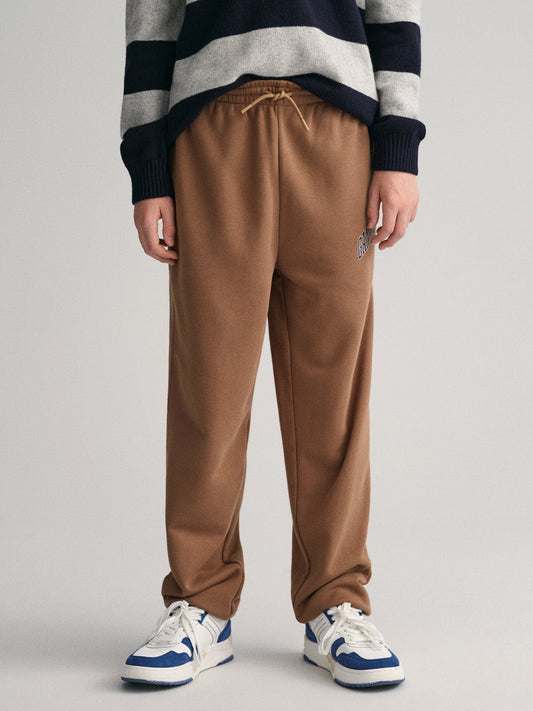 Gant Kids Brown Solid Relaxed Fit Sweatpant