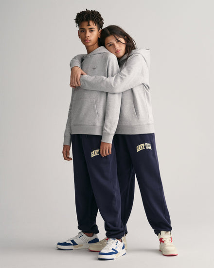 Gant Kids Navy Blue Solid Relaxed Fit Sweatpant