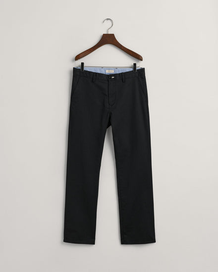 Gant Kids Black Solid Regular Fit Trouser