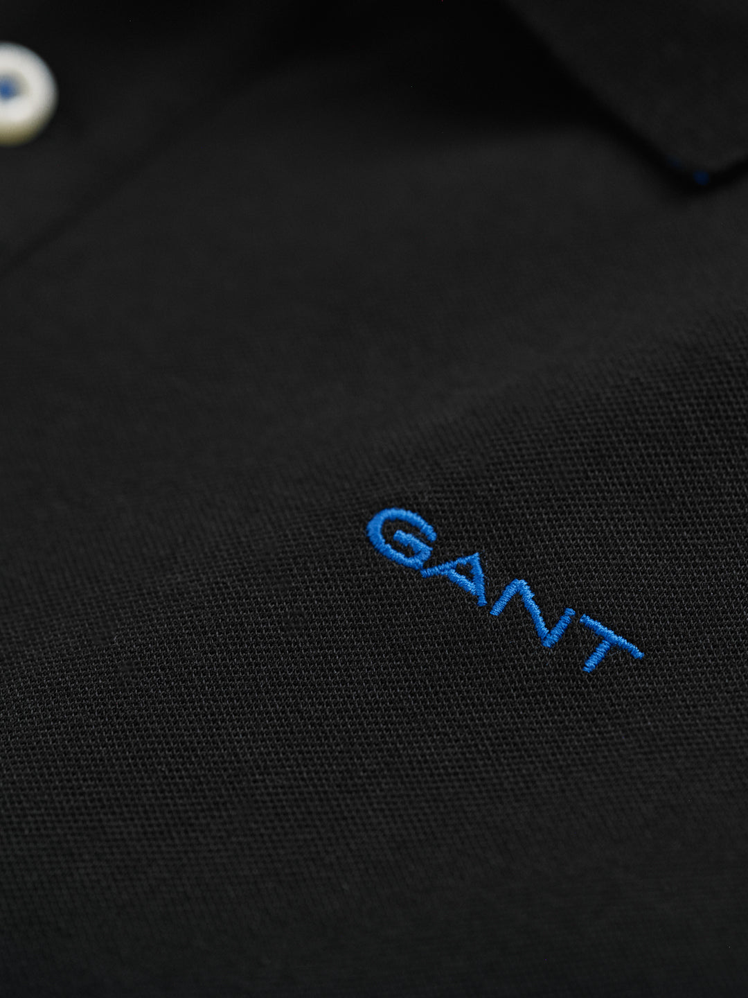 Gant Black Regular Fit Polo T-Shirt