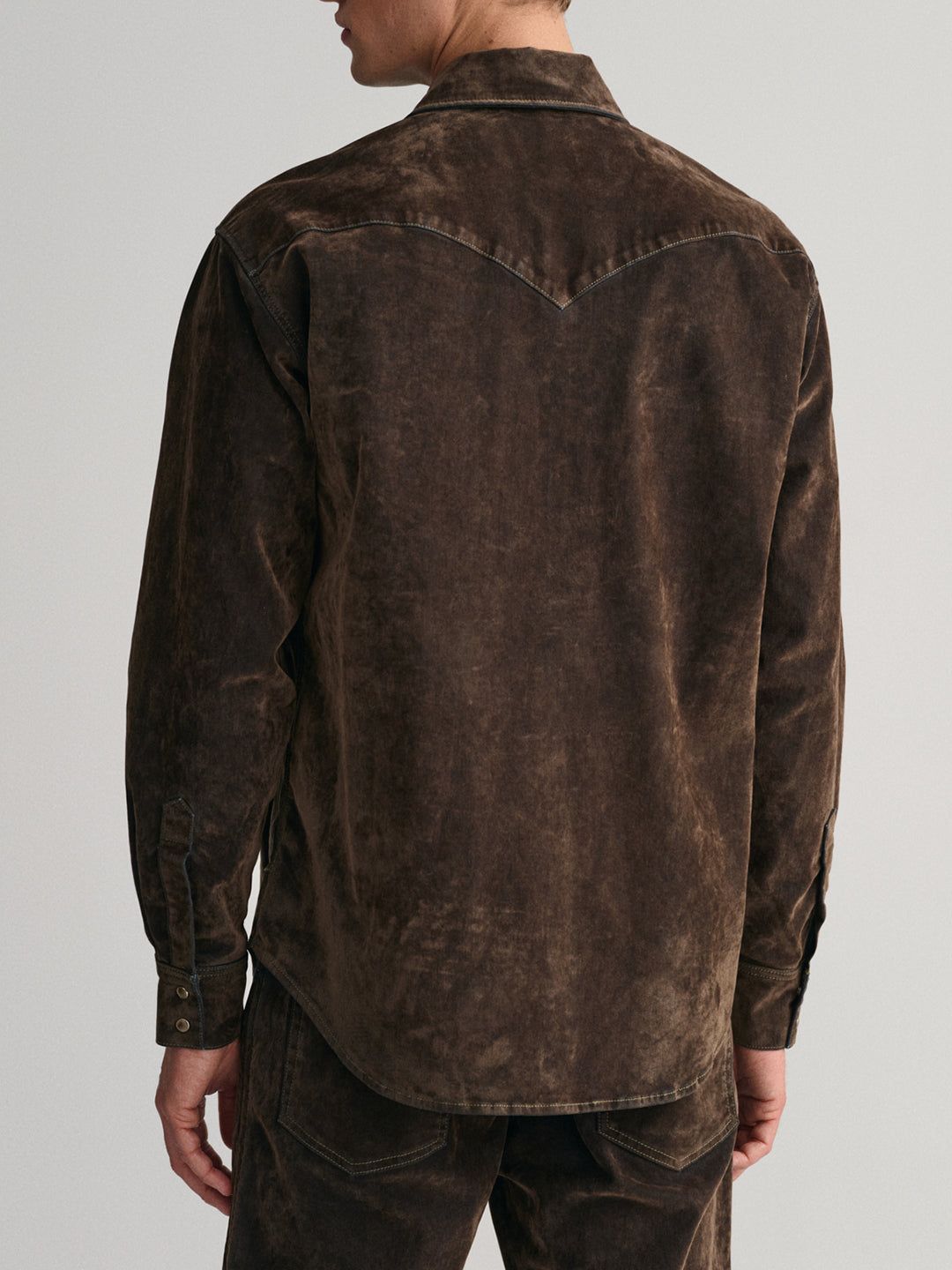 Shop Gant Men Green Solid Spread Collar Full Sleeves Shirt - GANT