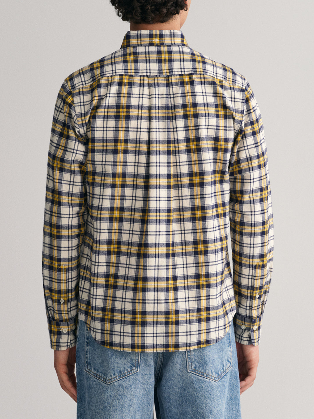 Gant Yellow Checked Regular Fit Shirt