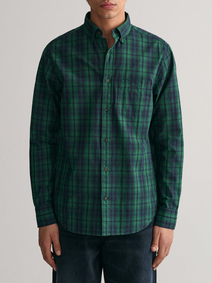 Gant Forest Green Checked Regular Fit Shirt