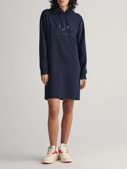 Gant Women Embroidered Hooded Full Sleeves Winter Dress