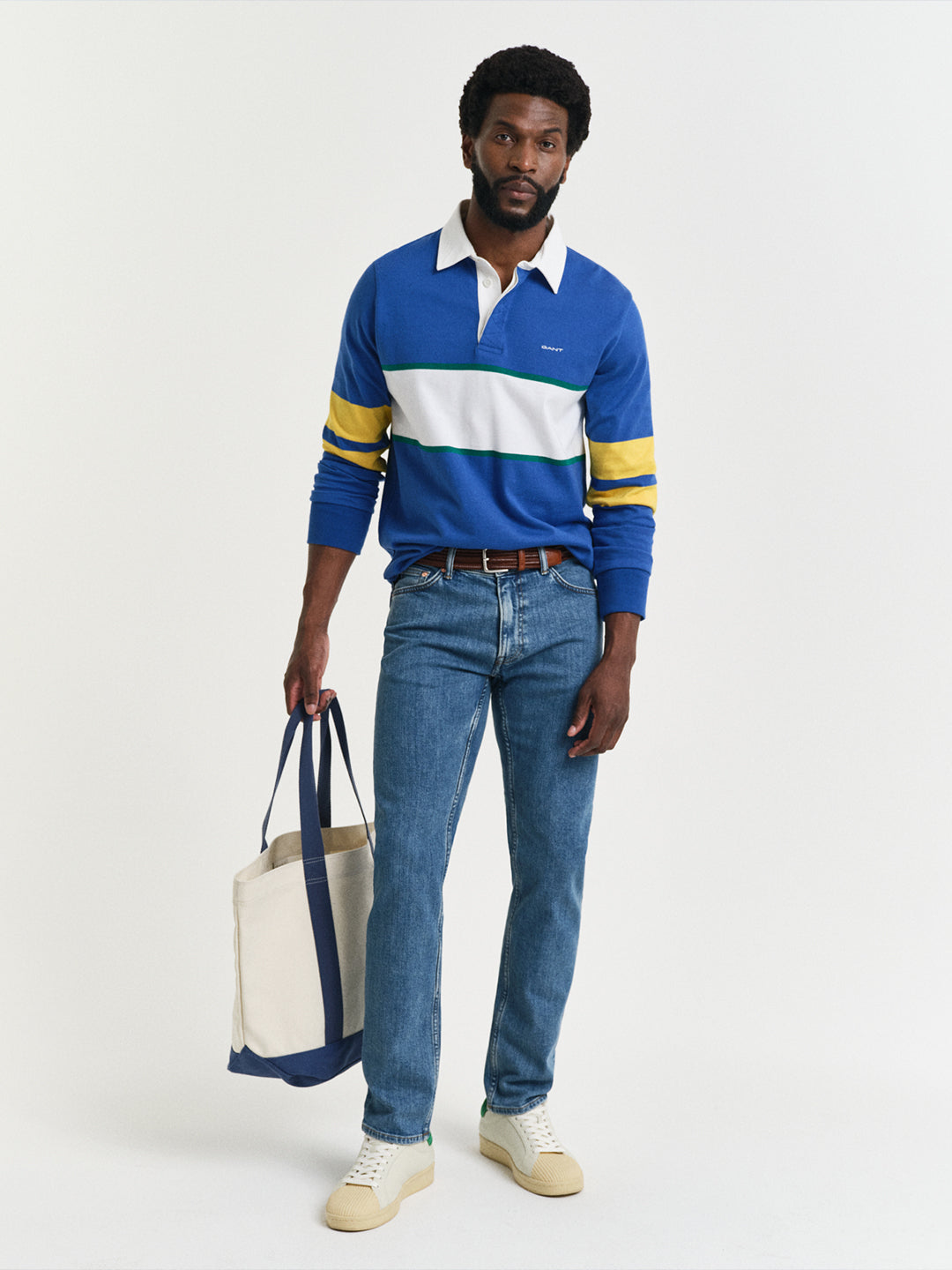 Gant Men Blue Regular Fit Solid Jeans