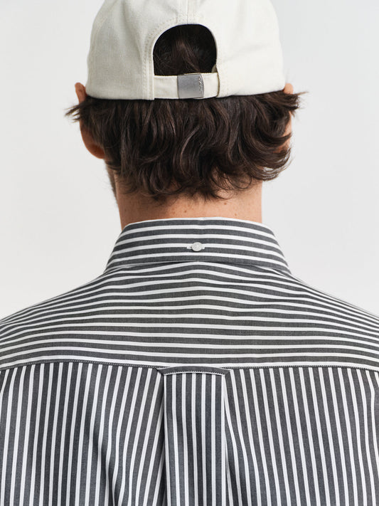 Gant Men Black Striped Collar Shirt