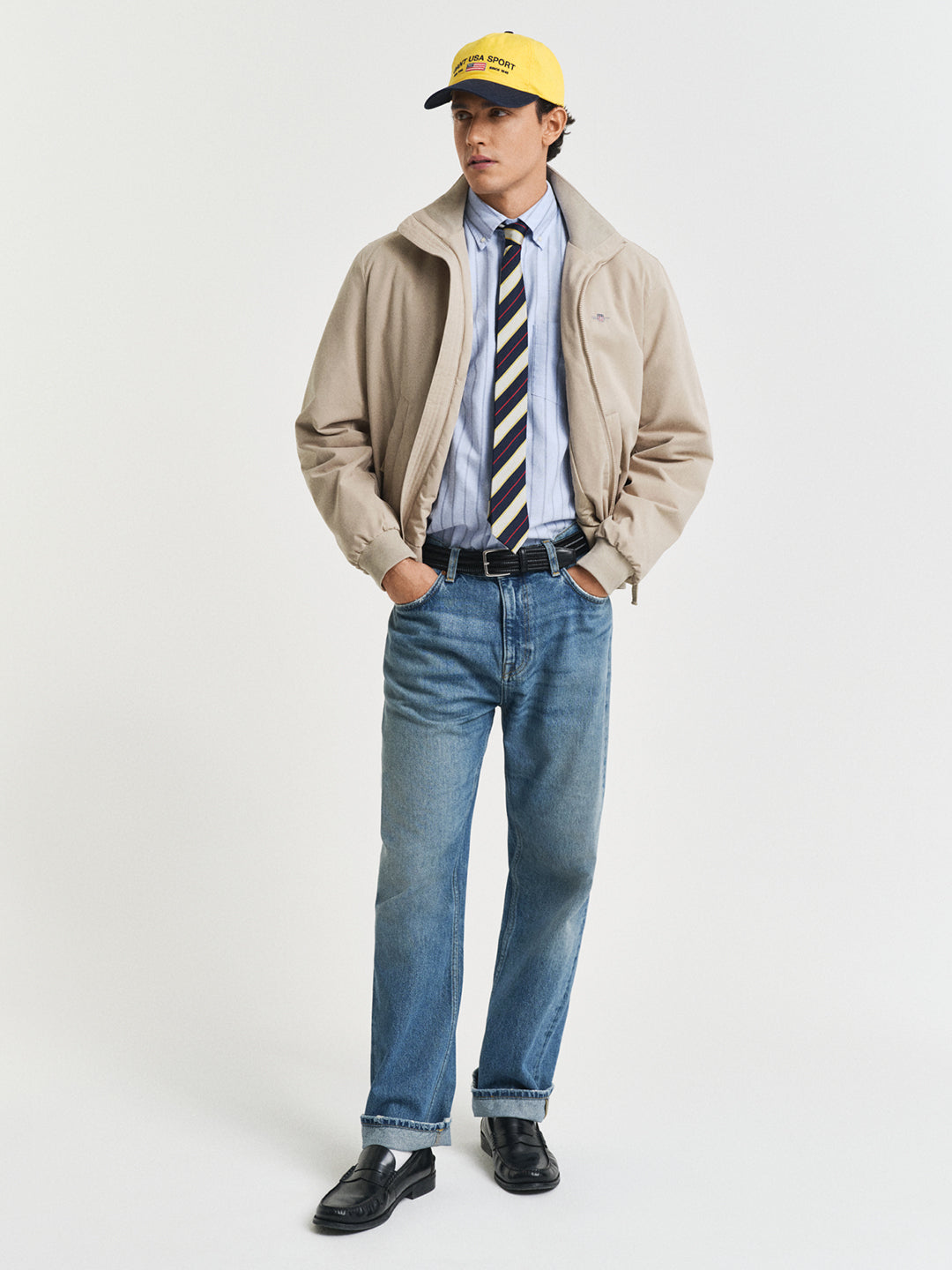 Gant Men Blue Striped Collar Shirt