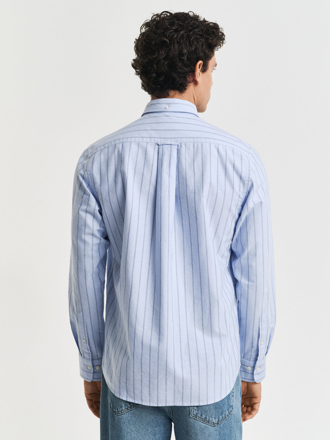 Gant Men Blue Striped Collar Shirt