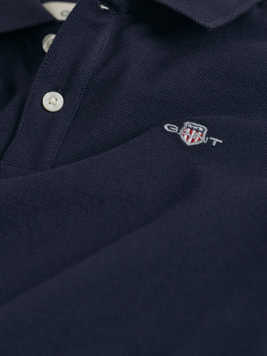 Gant Boys Blue Solid Polo Tshirt