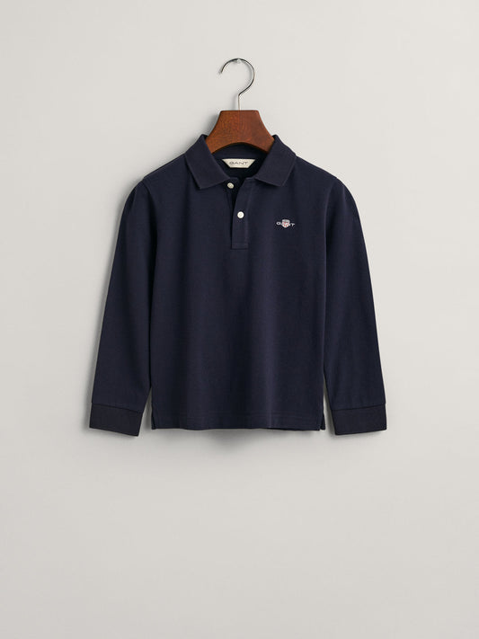 Gant Boys Blue Solid Polo Tshirt