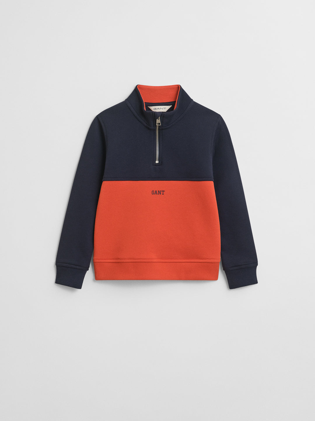 Gant Boys Blue Colour blocked Round Neck Sweatshirt