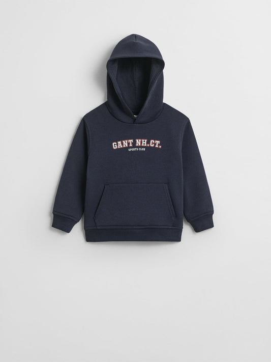Gant Boys Blue Graphic Hooded Sweatshirt
