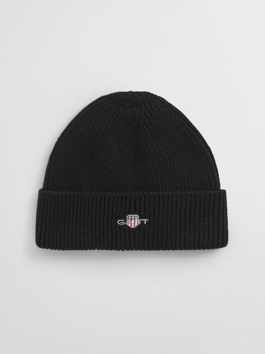 Gant Boys Black Solid Beanies