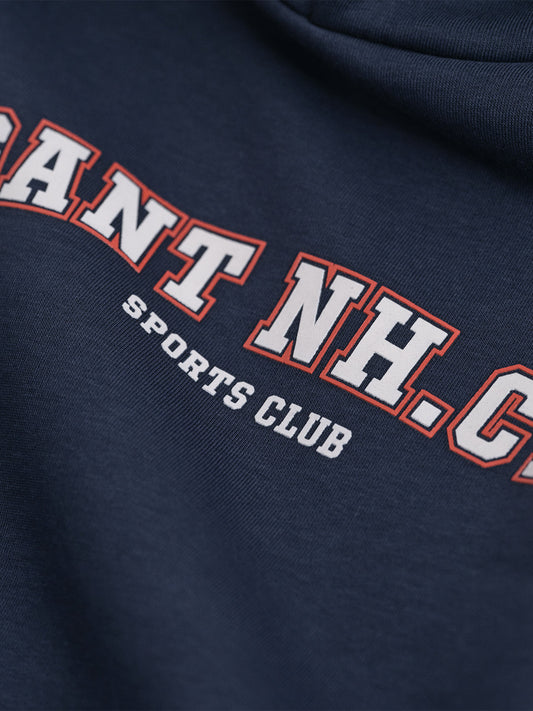 Gant Boys Blue Graphic Hooded Sweatshirt