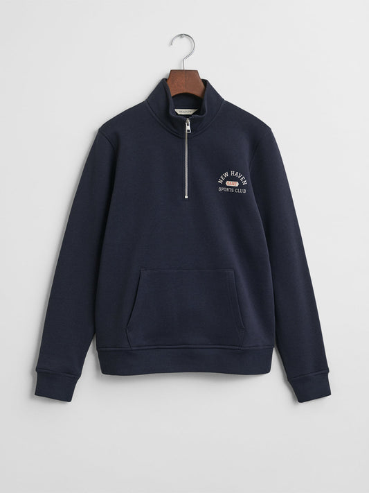 Gant Boys Blue Graphic Round Neck Sweatshirt