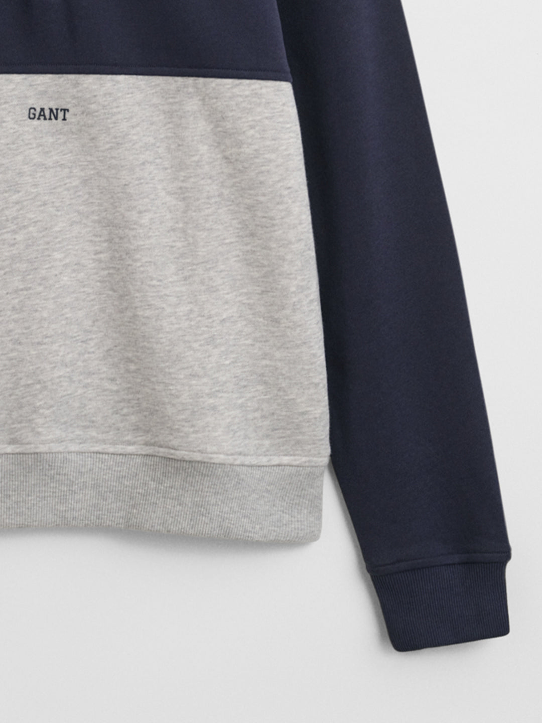 Gant Boys Grey Colour blocked Round Neck Sweatshirt