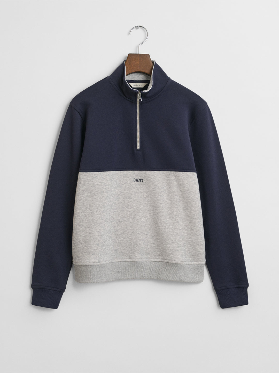 Gant Boys Grey Colour blocked Round Neck Sweatshirt