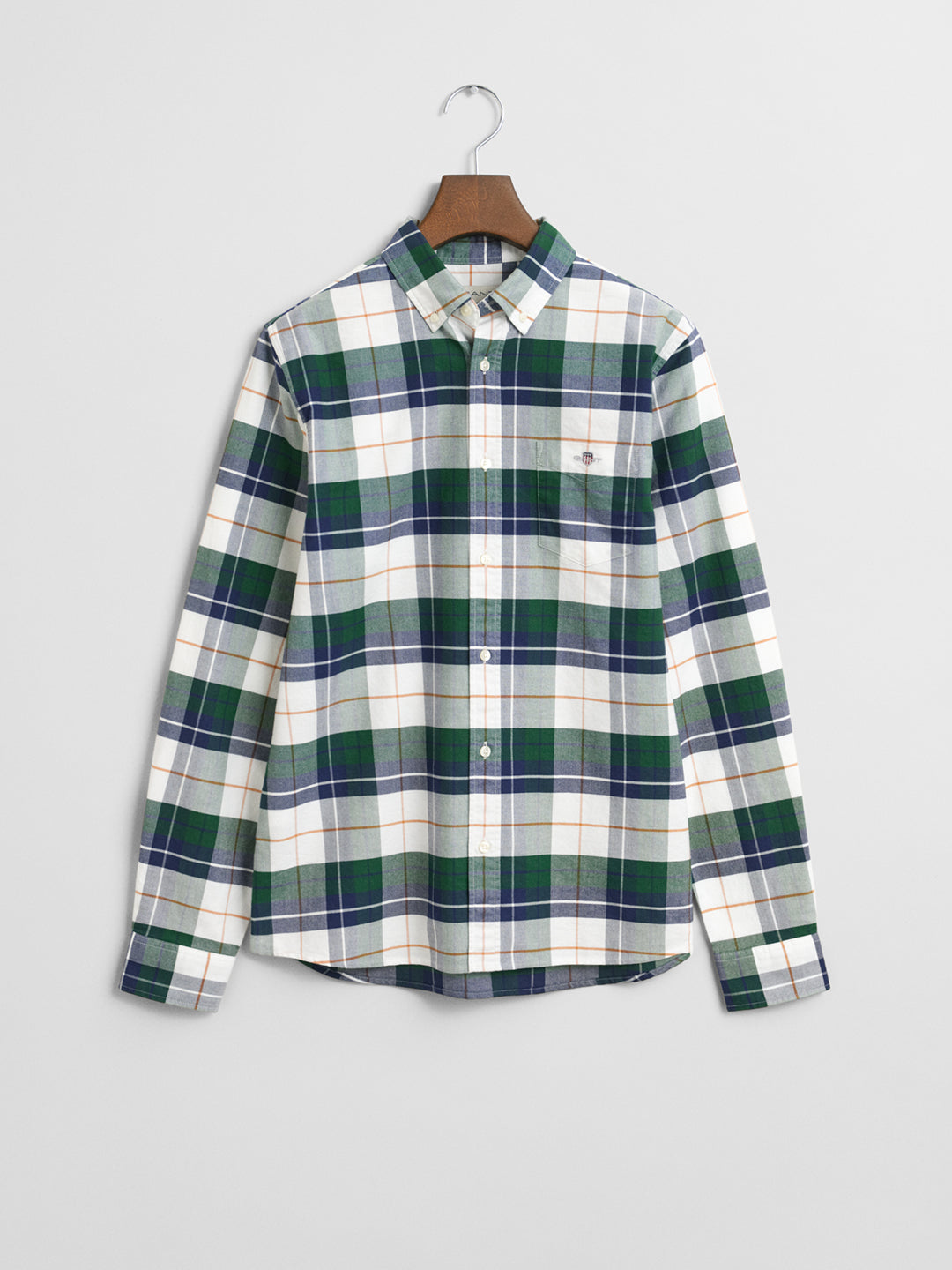 Gant Boys Green Checks Collar Shirt