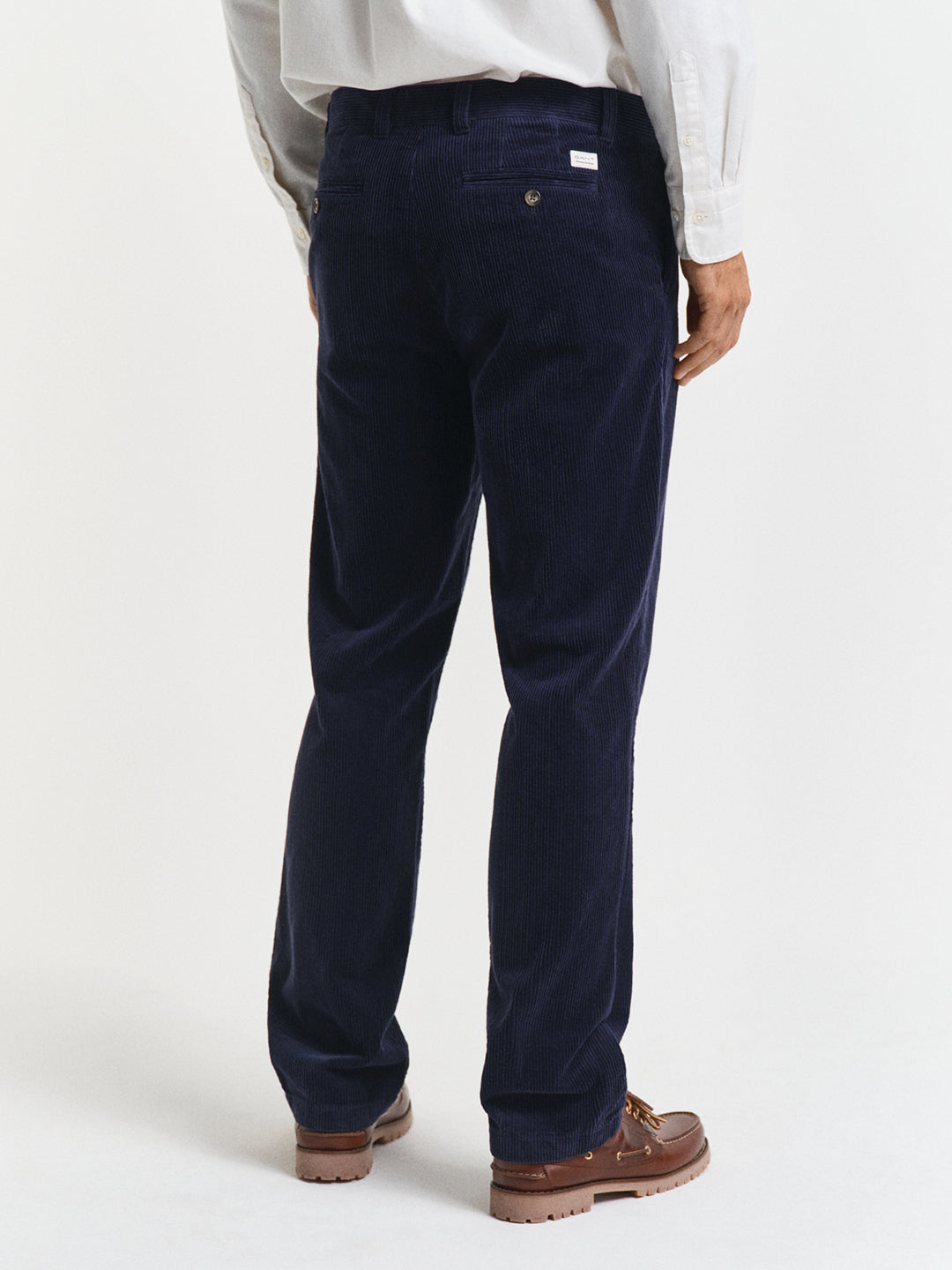 Gant Men Blue Regular Fit Solid Trouser