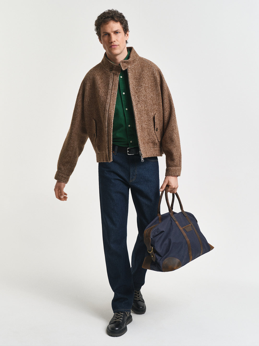 Gant Men Green Solid Collar Shirt