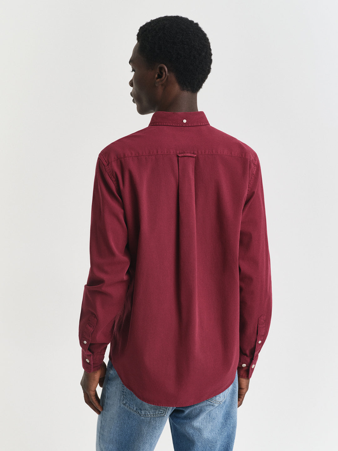 Gant Men Red Solid Collar Shirt
