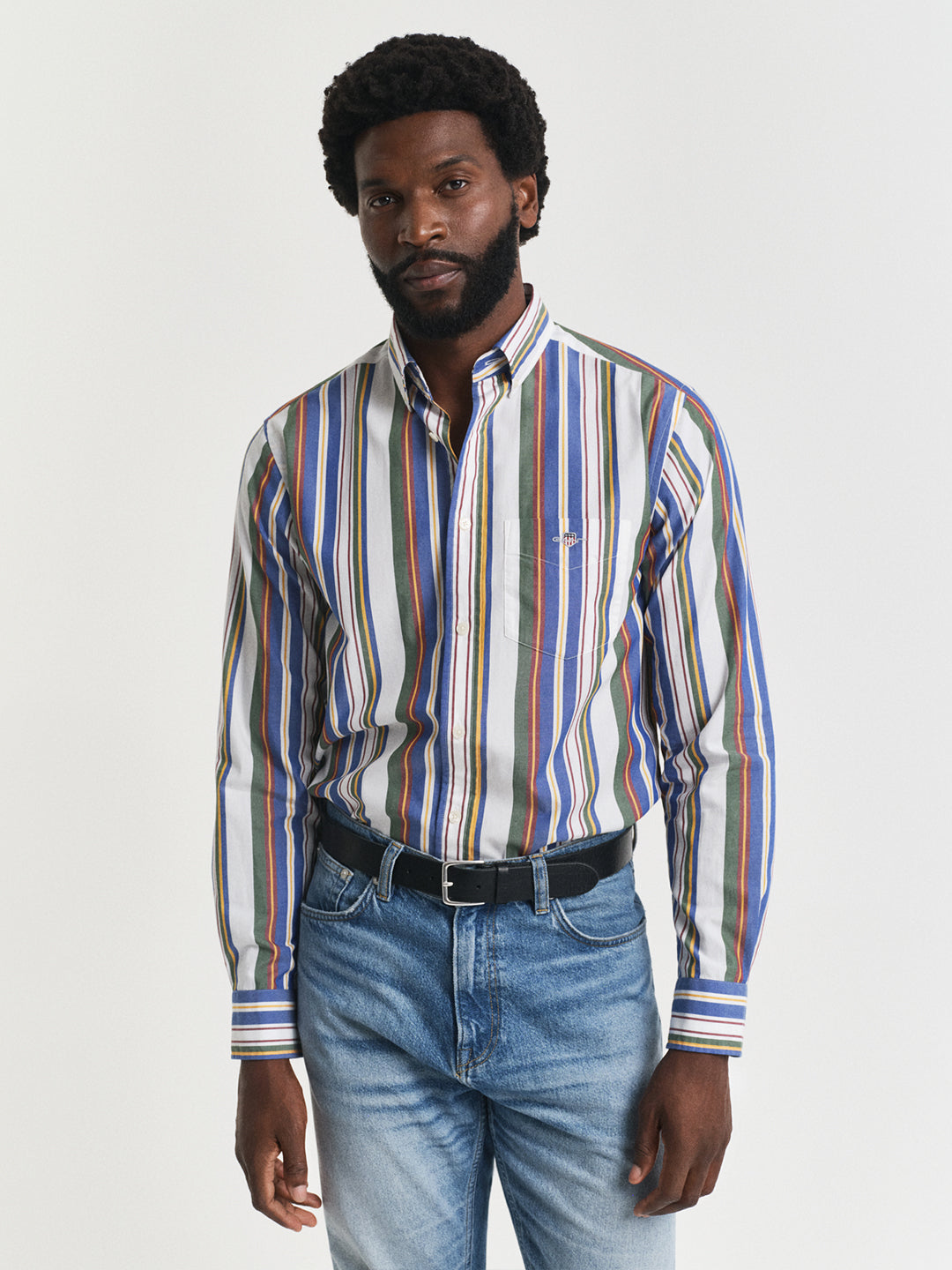Gant Men Multicolor Striped Collar Shirt
