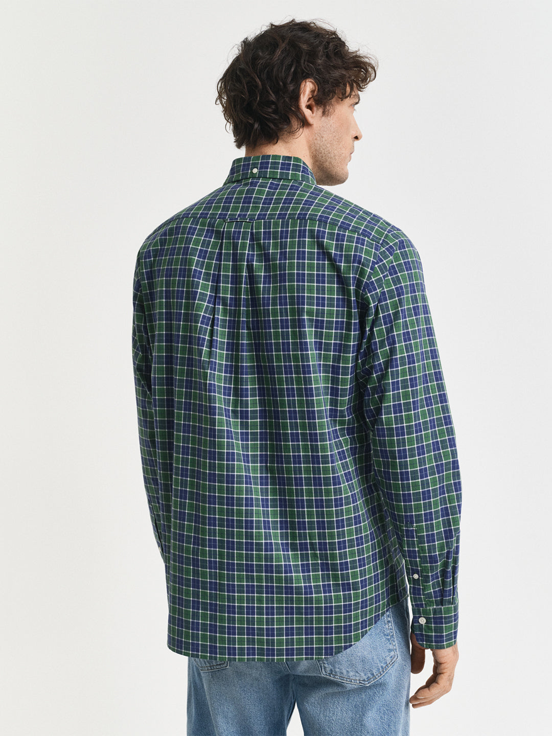 Gant Men Green Checks Collar Shirt