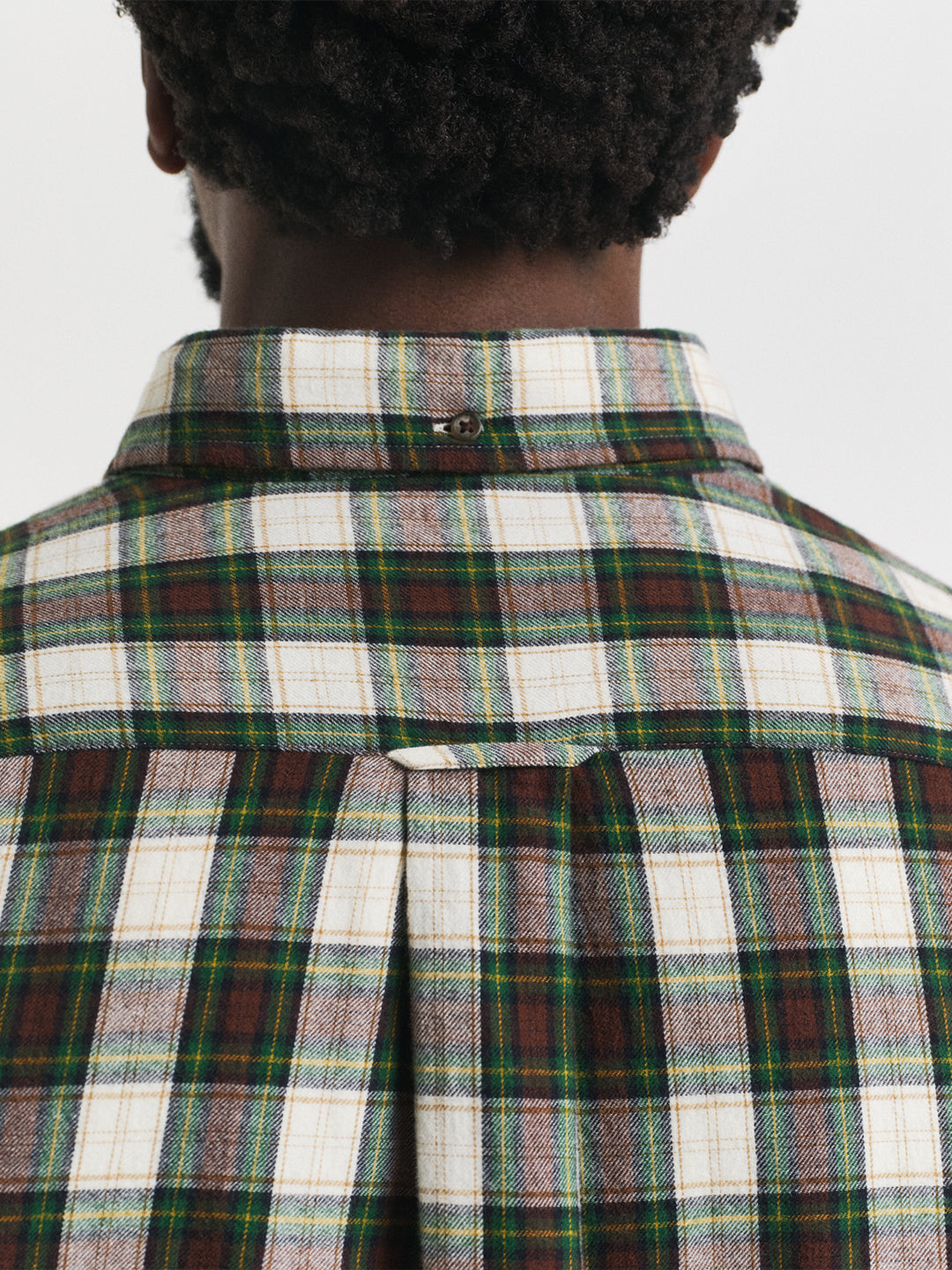 Gant Men Cream Checks Collar Shirt