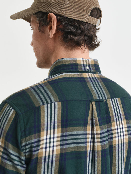 Gant Men Green Checks Collar Shirt