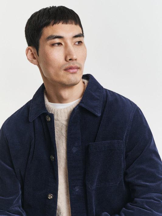 Gant Men Blue Solid Collar Shirt