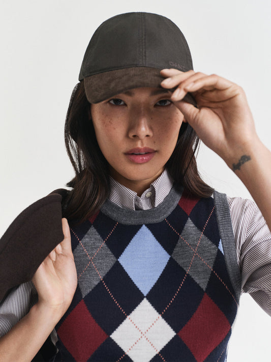 Gant Women Grey Jacquard Crew Neck Vest